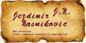 Jezdimir Masniković vizit kartica